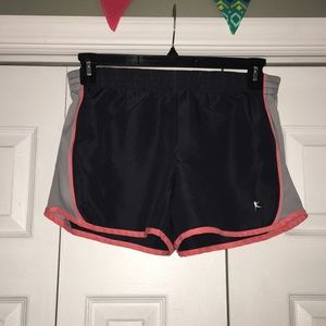 Gray/peach running shorts